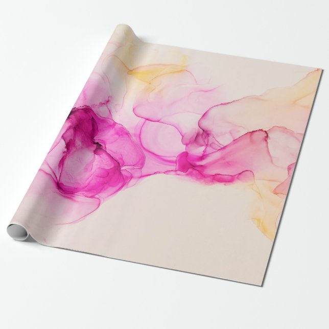 Alkohol bläck Sea struktur. Contemporary konst. Presentpapper (Utrullad)