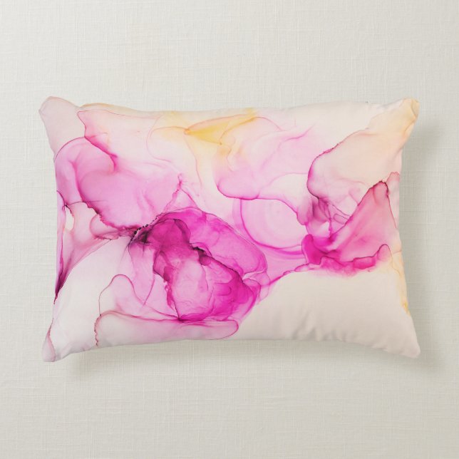 Alkohol bläck Sea struktur. Contemporary konst. Prydnadskudde (Framsidan)