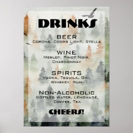 Alkohol Cocktaildrycker Bar REDIGERBAR Poster