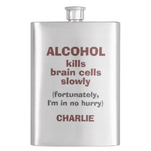 Alkohol Döda Brain Cells egen namnkolv Fickplunta