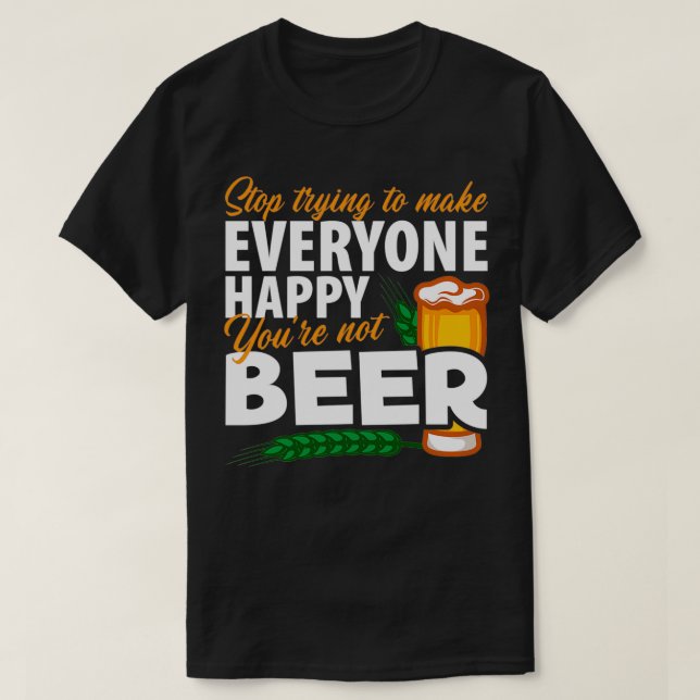 Alkohol Du är inte rolig öl Män Kvinnor presenter  T Shirt (Design framsida)