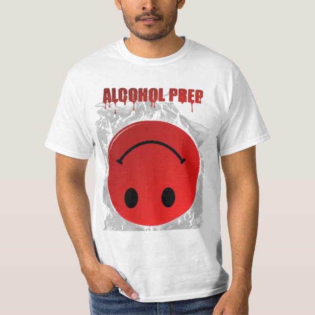 Alkohol förbereder tee shirt (Framsida)