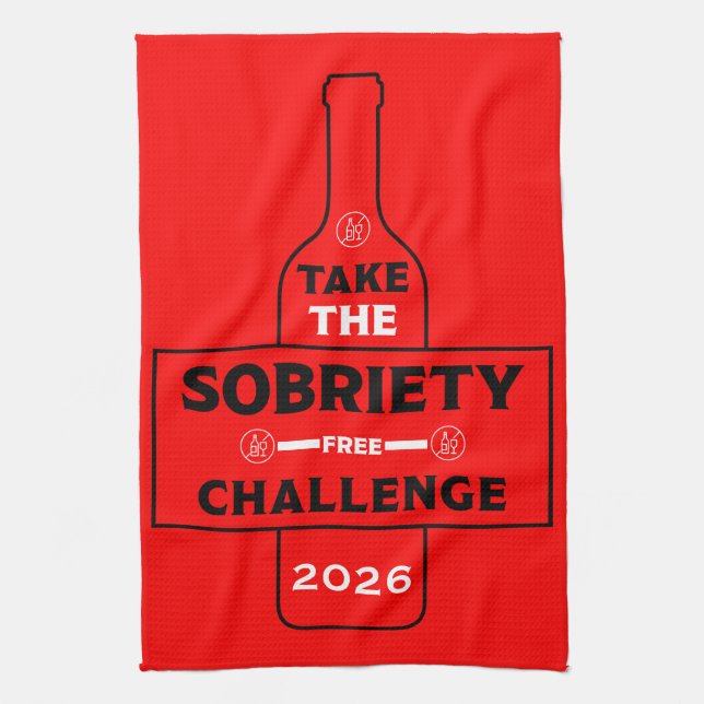 Alkohol fri och nykter kökshandduk (Vertikal)