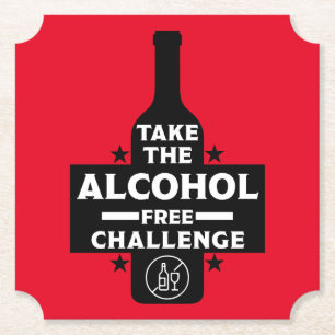 Alkohol fri och nykter underlägg papper