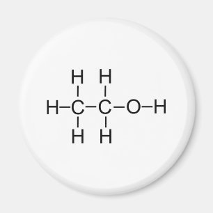 Alkohol - kemisk formel magnet