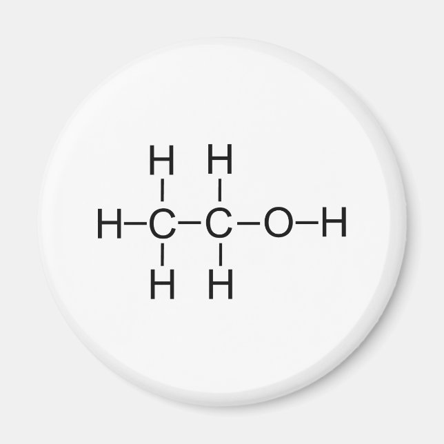Alkohol - kemisk formel magnet (Framsidan)