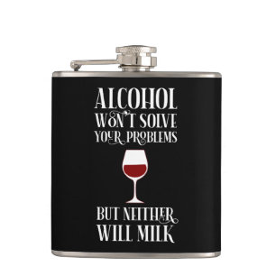 Alkohol löser inte dina problem på ett fantastis fickplunta