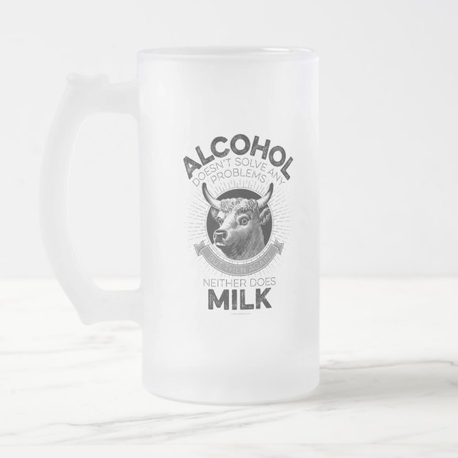 Alkohol mot Mjölk Frostat Ölglas (Vänster)