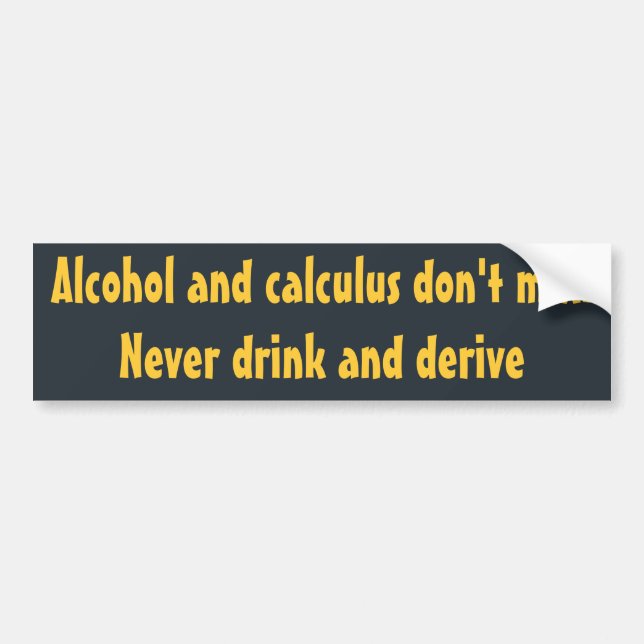 Alkohol och calculusen gör inte bildekal (Framsidan)