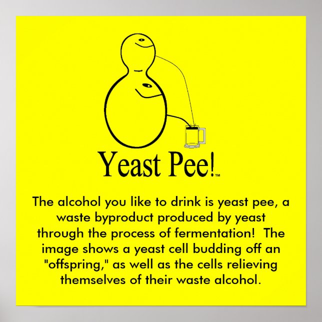 Alkohol (öl) du dricker är jästpee! poster (Framsidan)