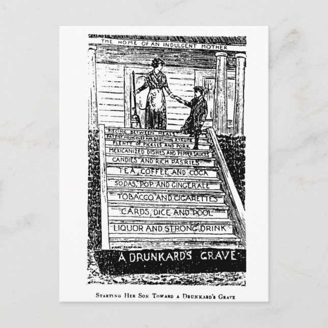 Alkohol öppnar porten till helvetet vykort (Framsida)