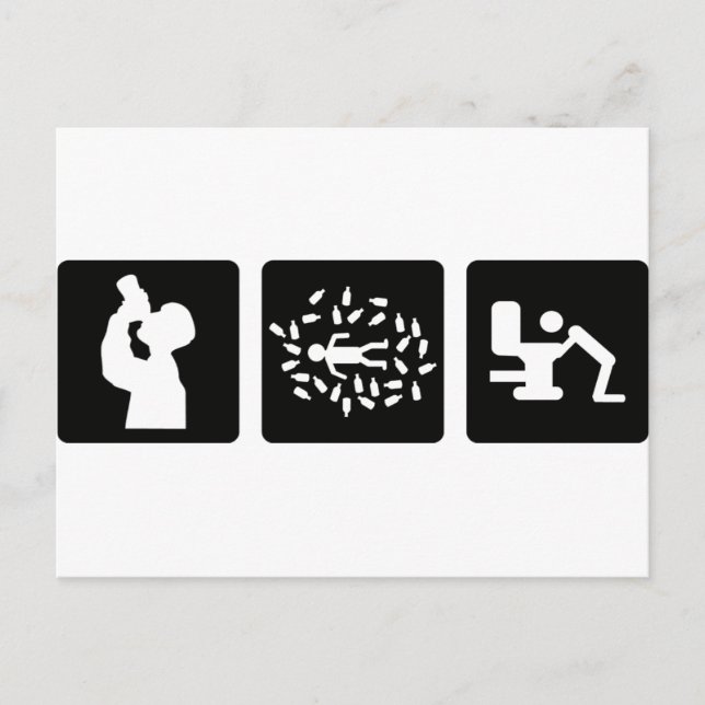 alkohol säufer vykort (Framsida)