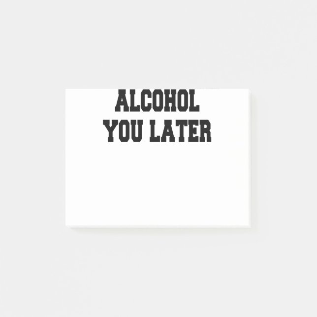 alkohol senare post-it block (Framsida)