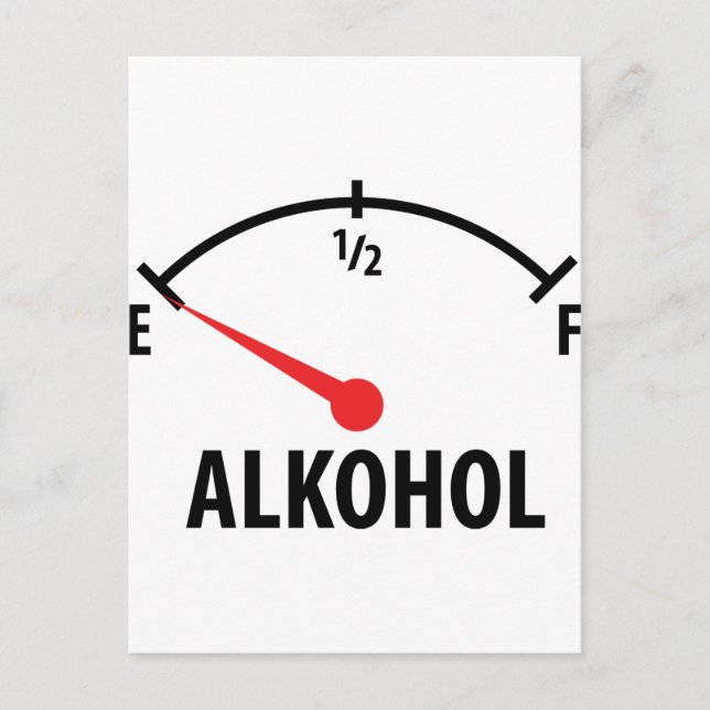 Alkohol Tankanzeige Vykort (Framsida)