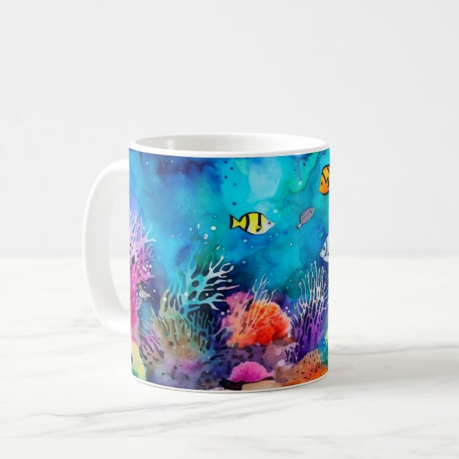 Alkoholbläck sommar kaffemugg (Framsida vänster)
