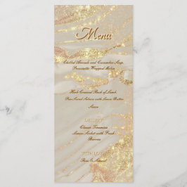 Alkoholbläckros Glitter Guld Chic Platt Meny