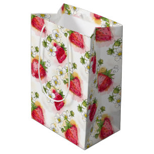 Alkoholbläckstil Jordgubbsblommor och Bär 