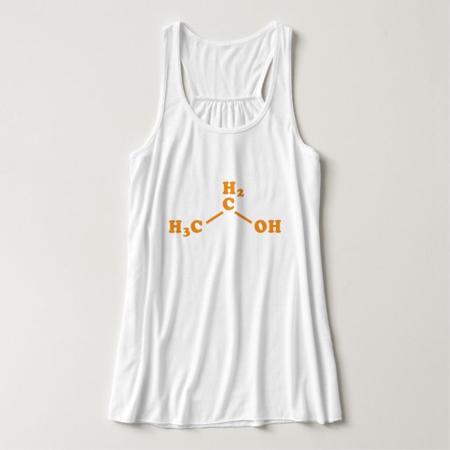 Alkoholetanol Molekylär kemisk formel Linne Med Racerback (Design framsida)