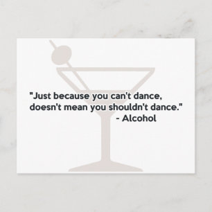 Alkoholförtroende Dancing Vykort