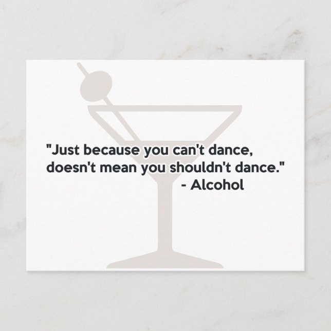 Alkoholförtroende Dancing Vykort (Framsida)