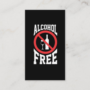 Alkoholfri alkoholfri sober icke-drickande visitkort