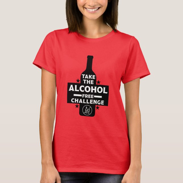 Alkoholfri och soberfärgad t shirt (Framsida)