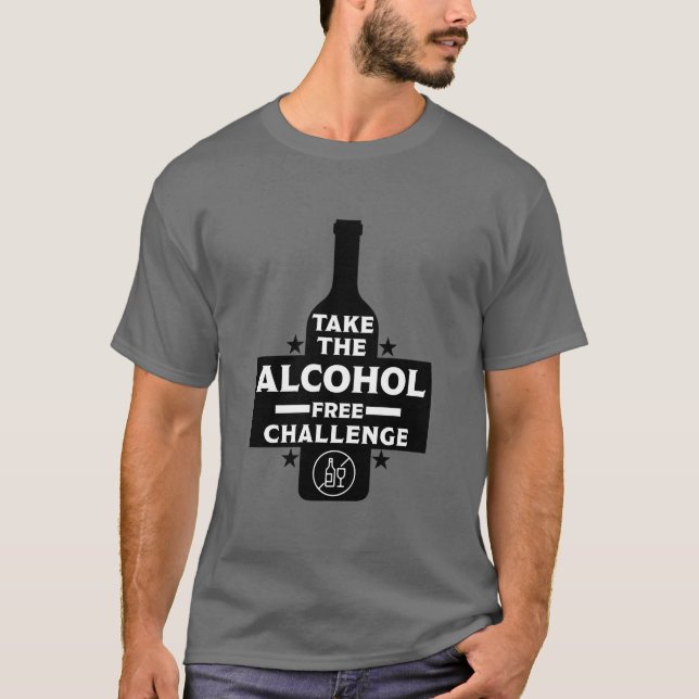 Alkoholfri och soberfärgad t shirt (Framsida)