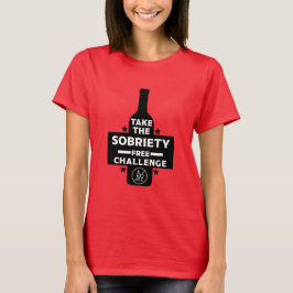 Alkoholfri och soberfärgad t shirt
