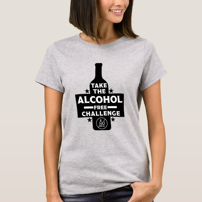 Alkoholfri och soberfärgad t shirt (Framsida)