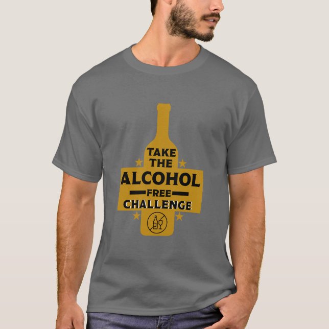 Alkoholfri och soberfärgad t shirt (Framsida)