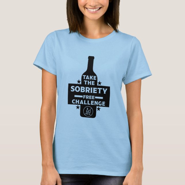 Alkoholfri och soberfärgad t shirt (Framsida)