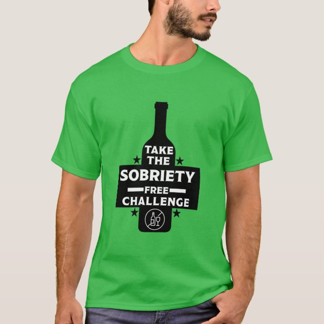 Alkoholfri och soberfärgad t shirt (Framsida)