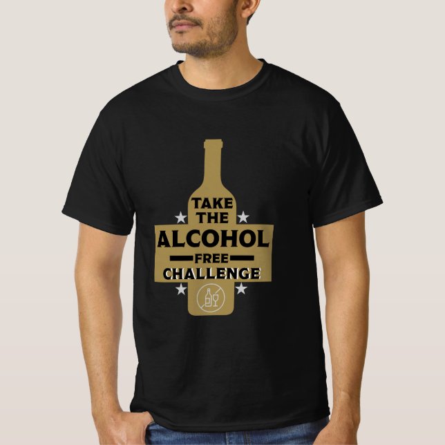 Alkoholfri och soberfärgad t shirt (Framsida)