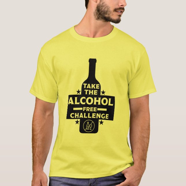 Alkoholfri och soberfärgad t shirt (Framsida)