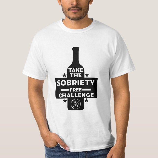 Alkoholfri och soberfärgad t shirt (Framsida)