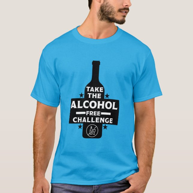Alkoholfri och soberfärgad t shirt (Framsida)