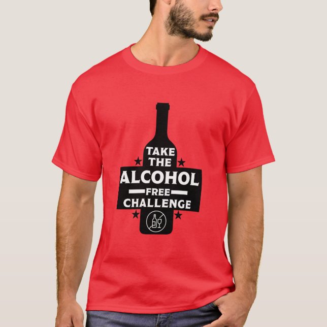 Alkoholfri och soberfärgad t shirt (Framsida)