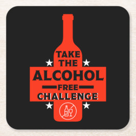 Alkoholfri och soberfärgad underlägg papper kvadrat