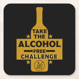 Alkoholfri och soberfärgad underlägg papper kvadrat