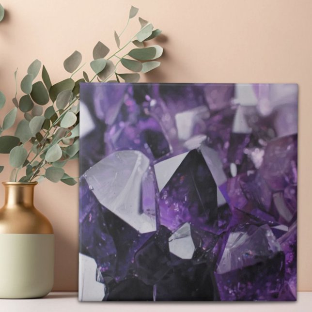 alkoholhaltig kvarts-läkning av holistisk lila ame kakelplatta (spirit quartz healing holistic purple amethyst ceramic tile)