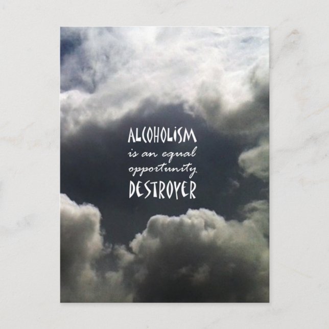 Alkoholism Vykort (Framsida)