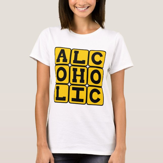 Alkoholist, alkoholälskare t-shirt (Framsida)