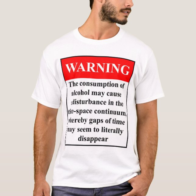 Alkoholvarning Tee Shirt (Framsida)