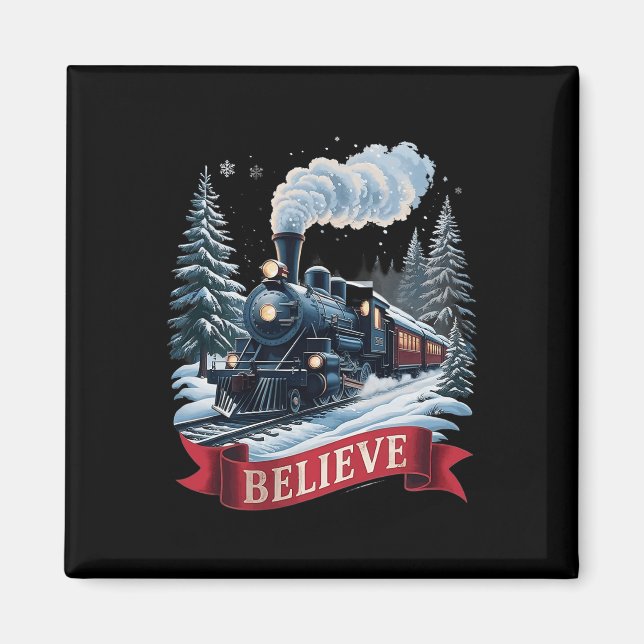 All Aboard Polar Express Christmas North Pole Xmas Magnet (Framsidan)