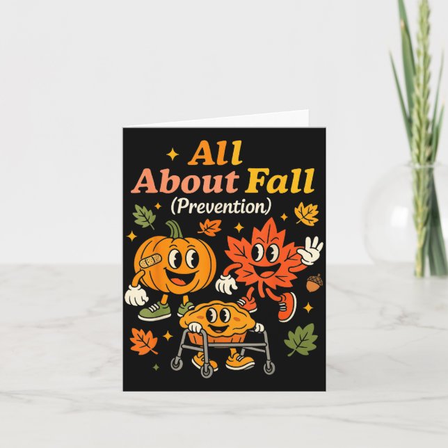 All About Fall Prevention Funny Autumn Therapy Pt  Kort (Framsida)