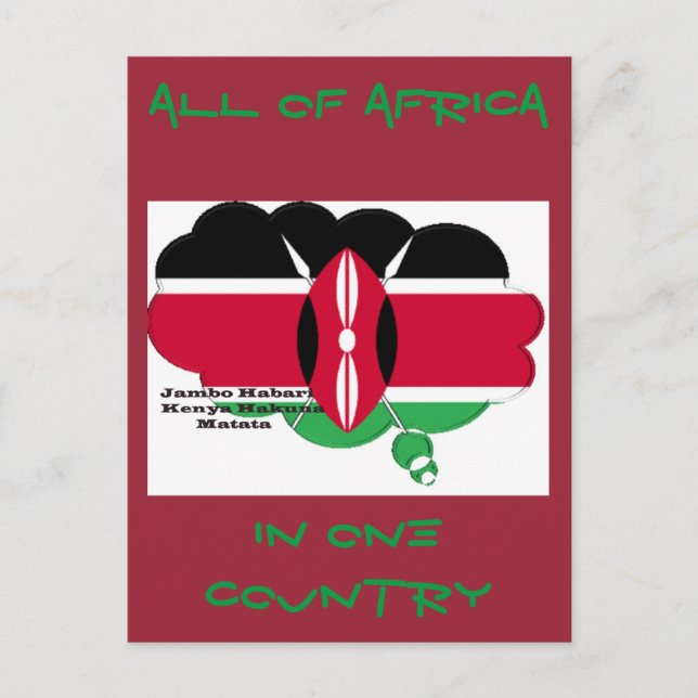 All Afrika i ett Land-kort Vykort (Framsida)