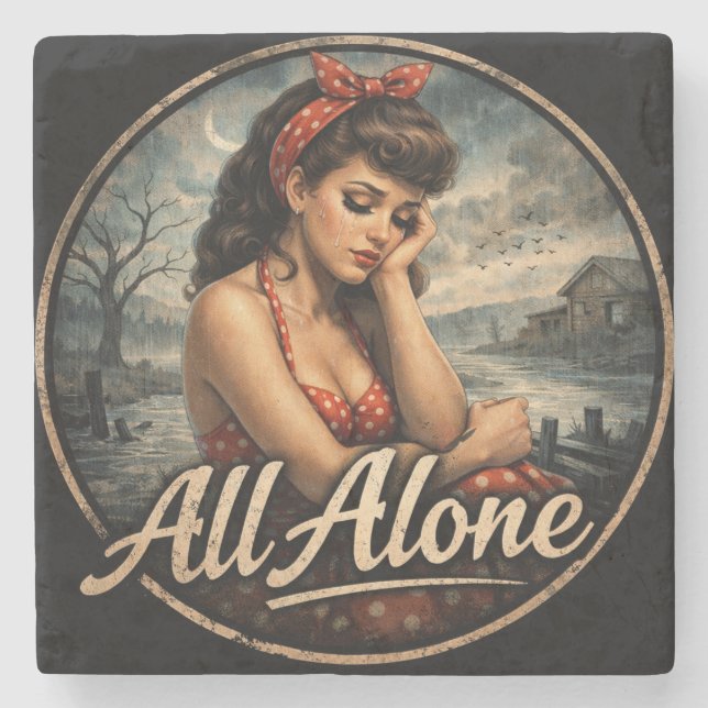 All Alone Coaster Stenunderlägg (Framsidan)
