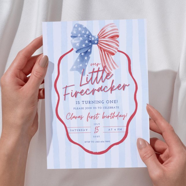 All American 1-års inbjudan Patriotisk 4:e juli (Skapare uppladdad)
