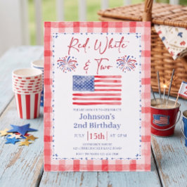 All American 2nd Birthday Invitation Inbjudningar