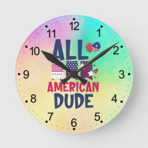 All American-6993 Rund Klocka